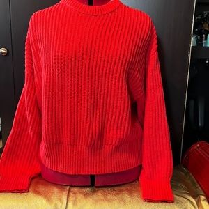 A New Day ladies large Red long sleeve sweater